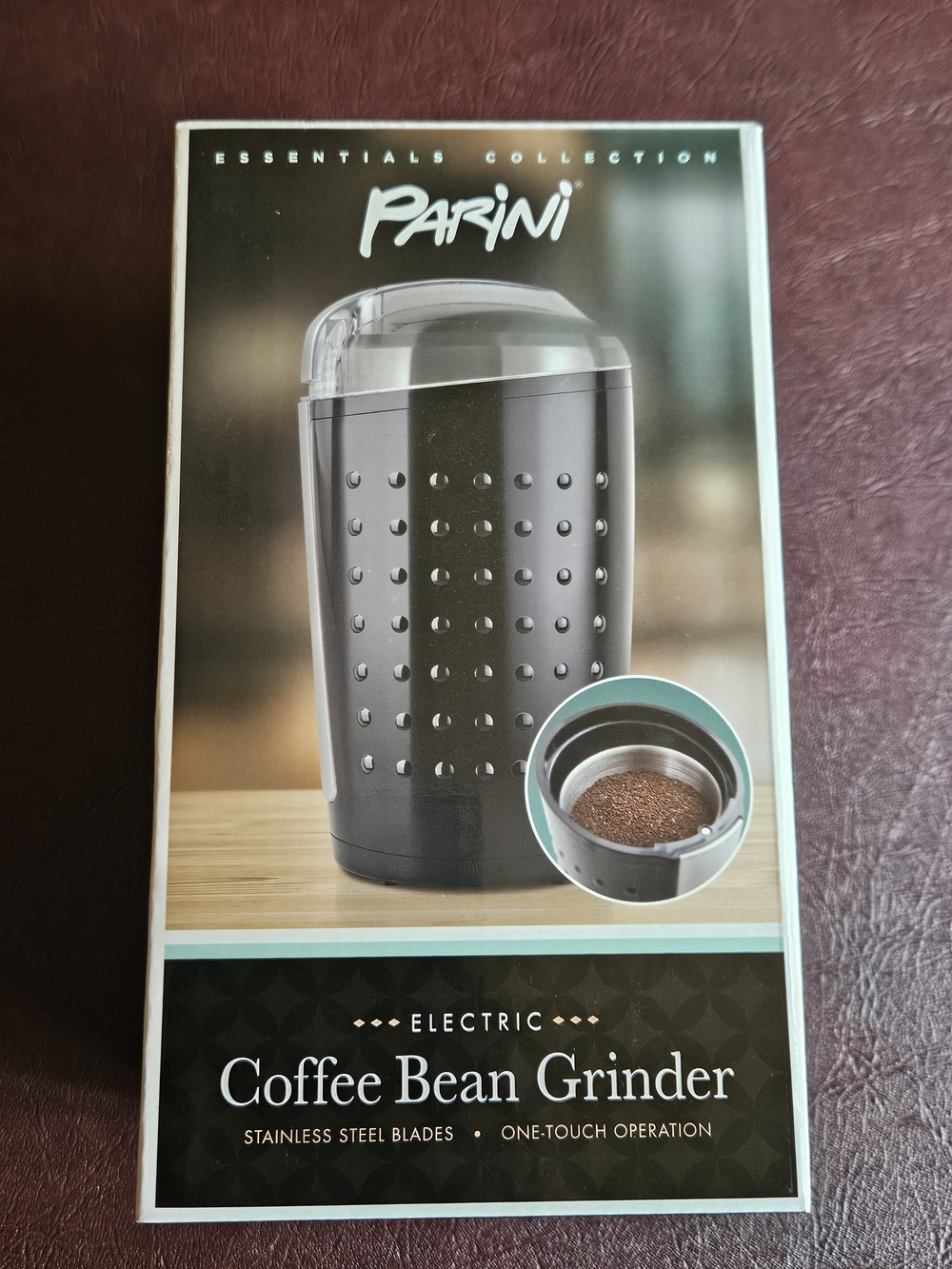 Parini Black Electric Coffee Bean Grinder
